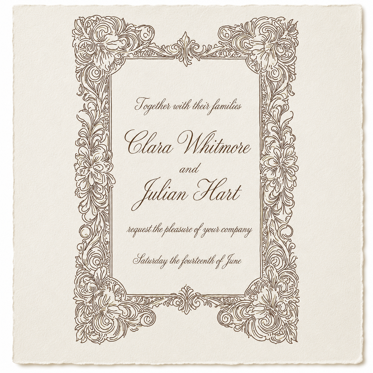 Your vows, drawn in ink.