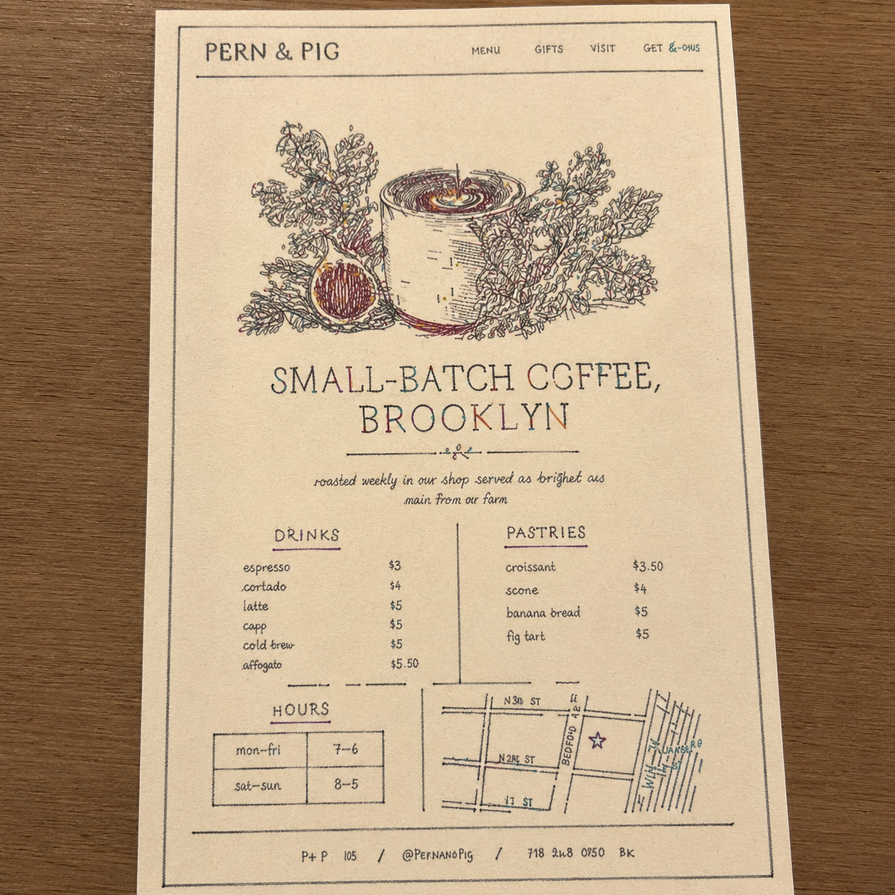 Your website, drawn in ink.
